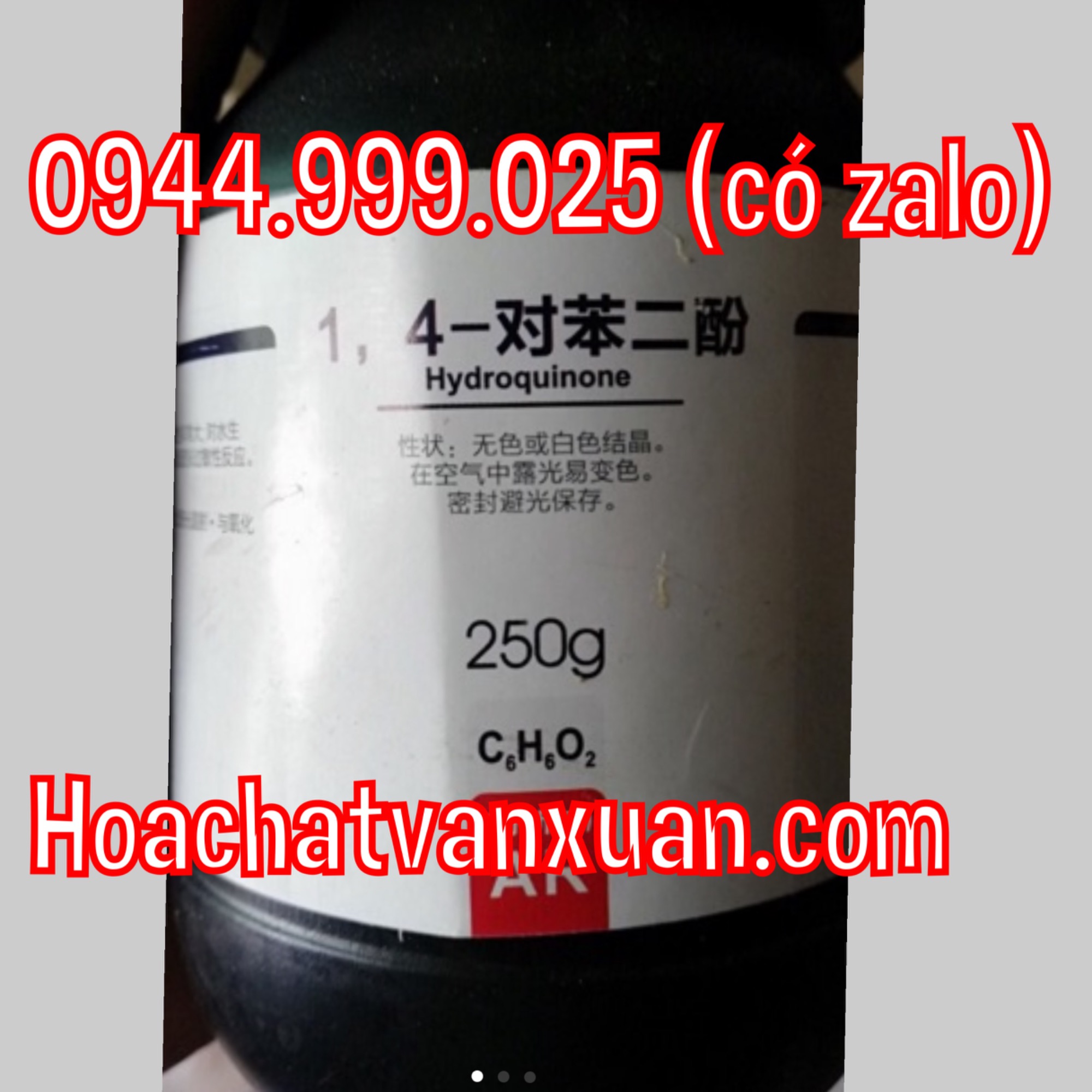 Hydroquinone xilong lọ 250g c6h6o2 hydroquinol cas 123-31-9 tinh khiết