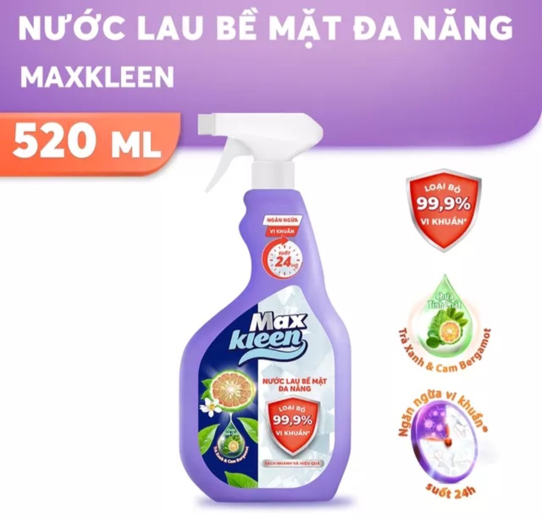 Nước Lau Bề Mặt Đa Năng MaxKleen  520ml