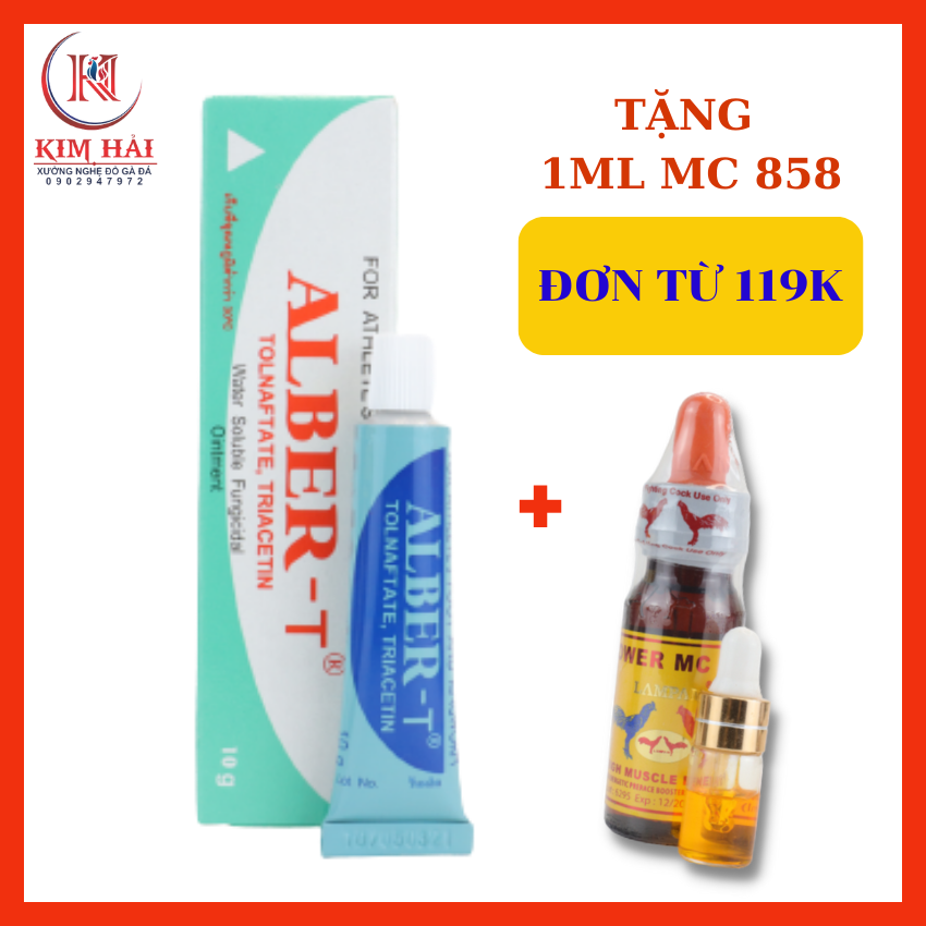 Mốc bôi Alber-[tuýt 10g]-bôi mốc lác trắng cho gà đá hiệu quả nhanh,th.u.ố.c mốc bôi cho gà đá Thái Lan.