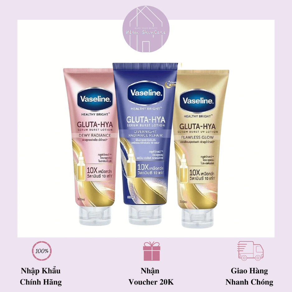 Vaseline Healthy Bright - Dưỡng Thể Trắng Da, Dưỡng Ẩm Thái Lan