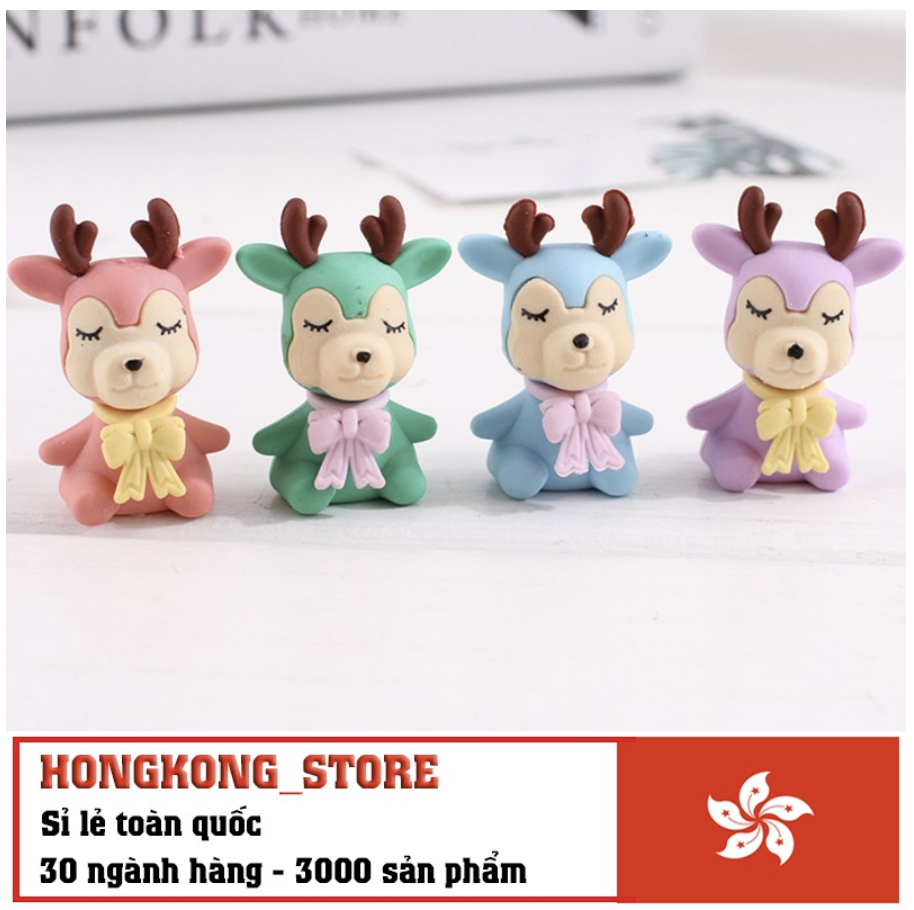 [COMBO 3 Chiếc] Cục Tẩy Hình Tuần Lộc Siêu Dễ Thương - Cục Gôm Tẩy Văn Phòng Phẩm Cho Bé