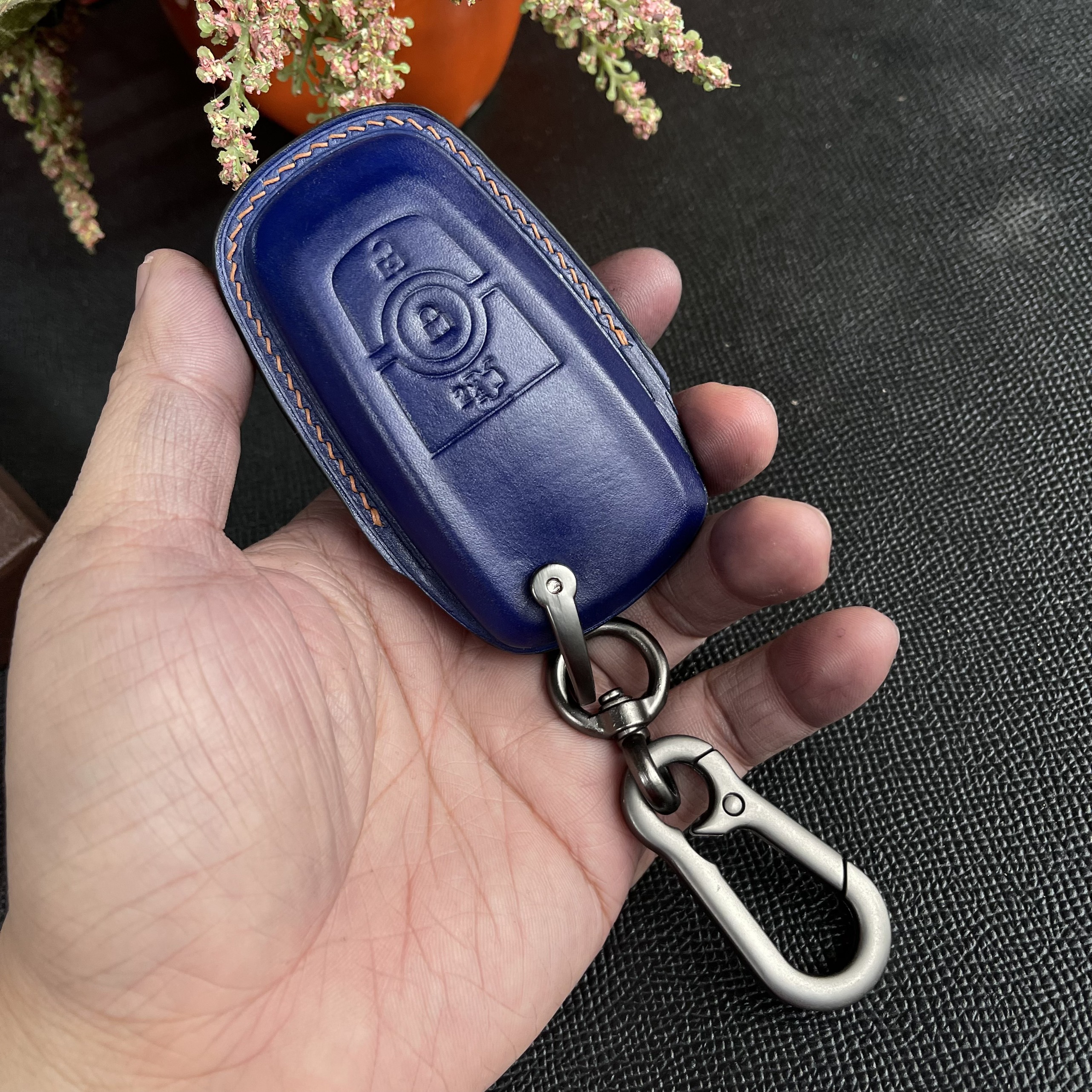 Bao da ép form chìa khóa ô tô ford da bò nhập khẩu italia,