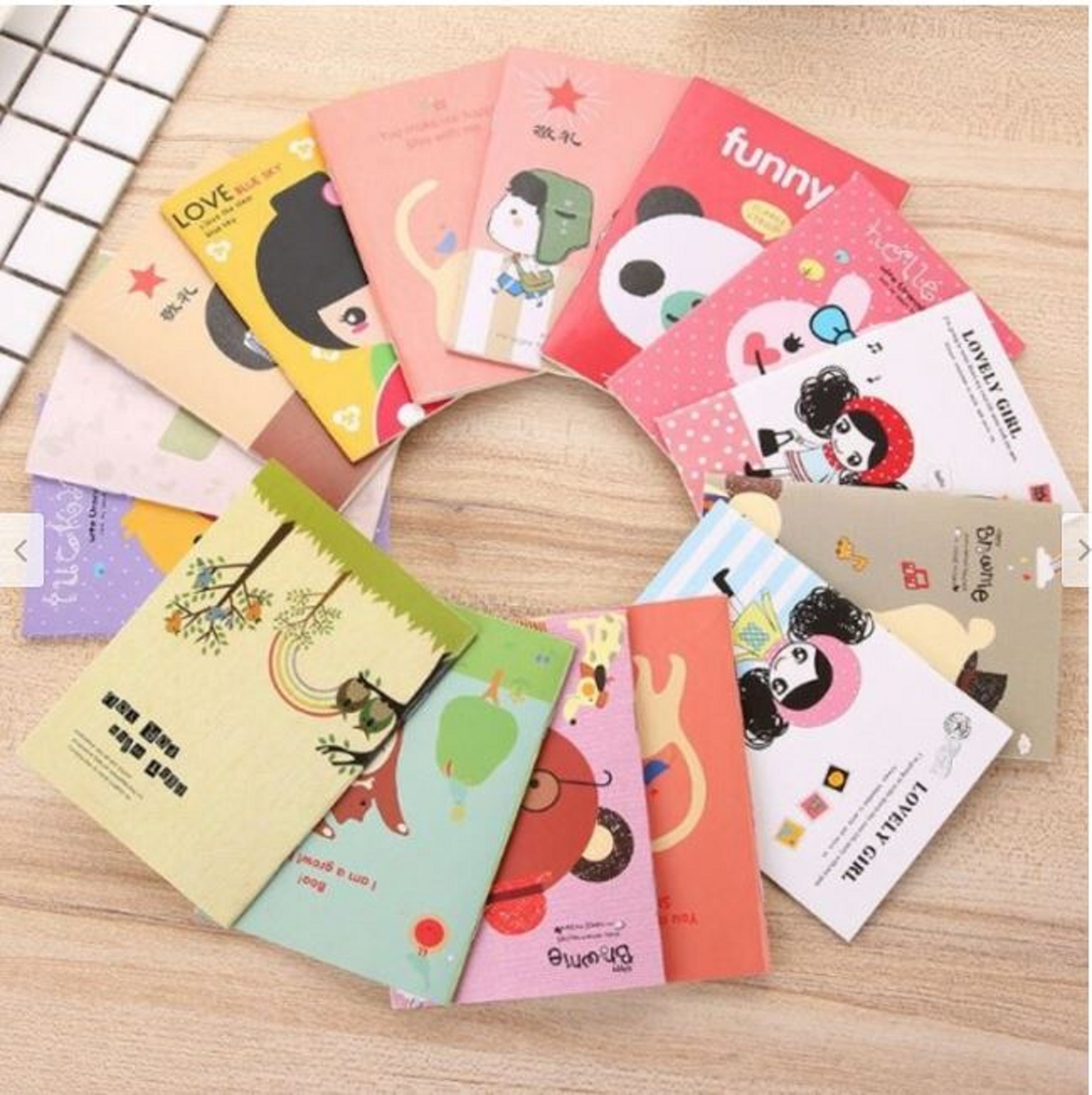 (combo 10 cuốn) Sổ tay mini cute hoạt hình dễ thương SIÊU RẺ