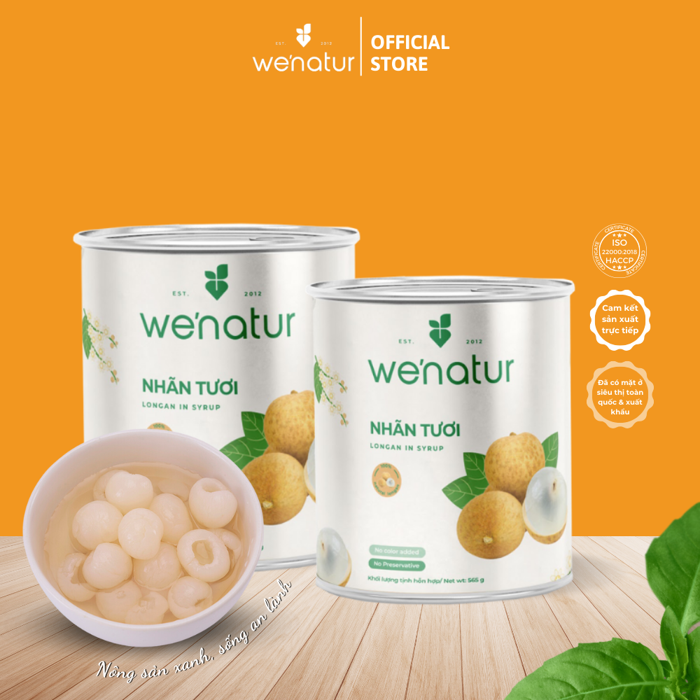 Combo 2 nhãn tươi ngâm nước đường we'natur 565g
