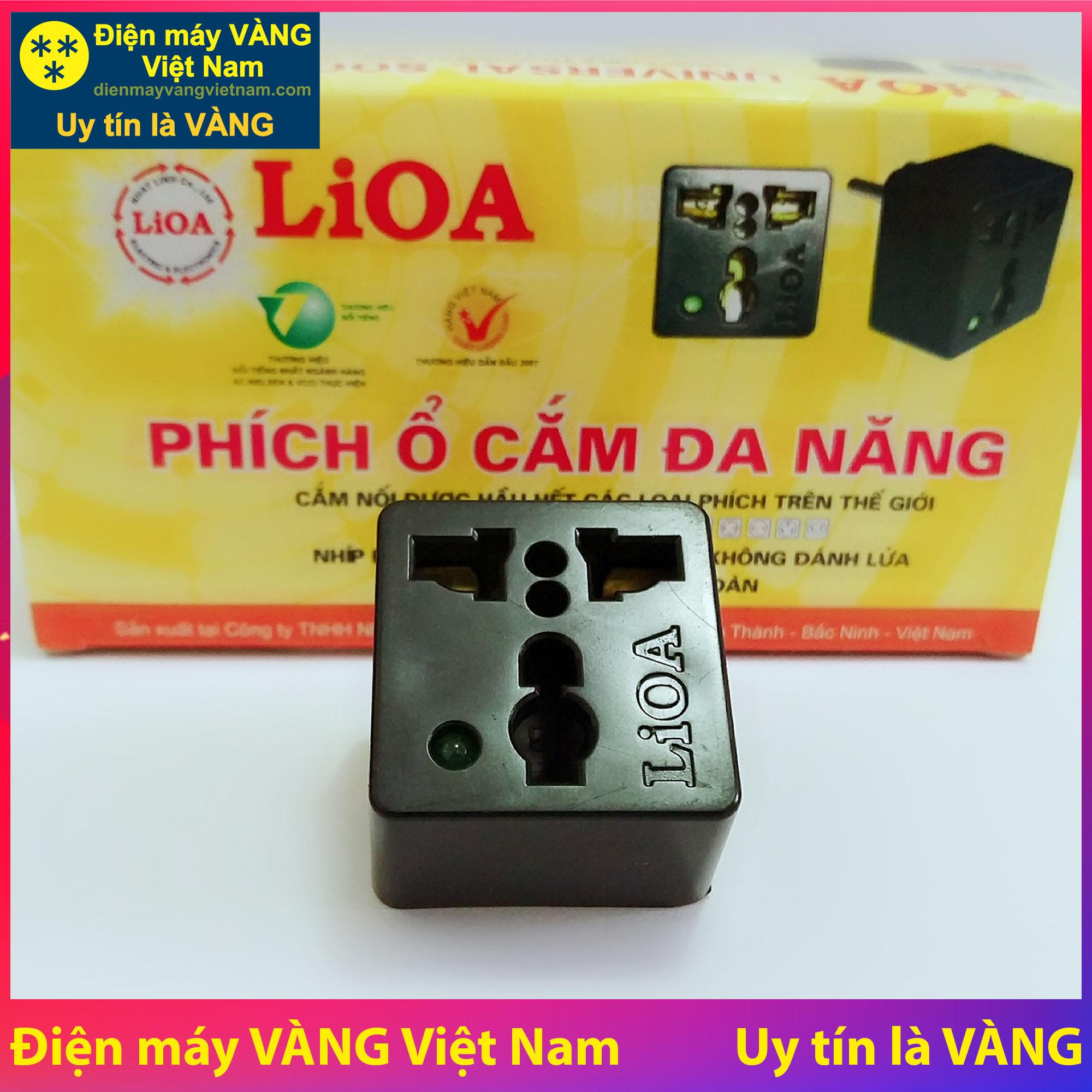 Phích Cắm Điện Đa Năng Lioa Chuyển 3 Chấu Thành 2 Chấu 15A/220V