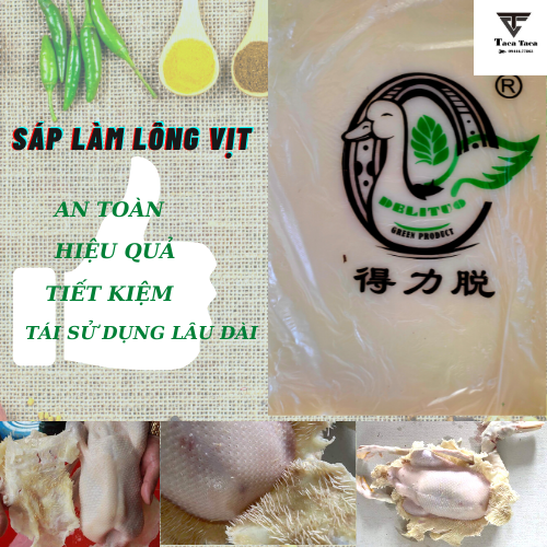 Sáp làm lông vịt, lông ngan siêu nhanh, hiệu quả