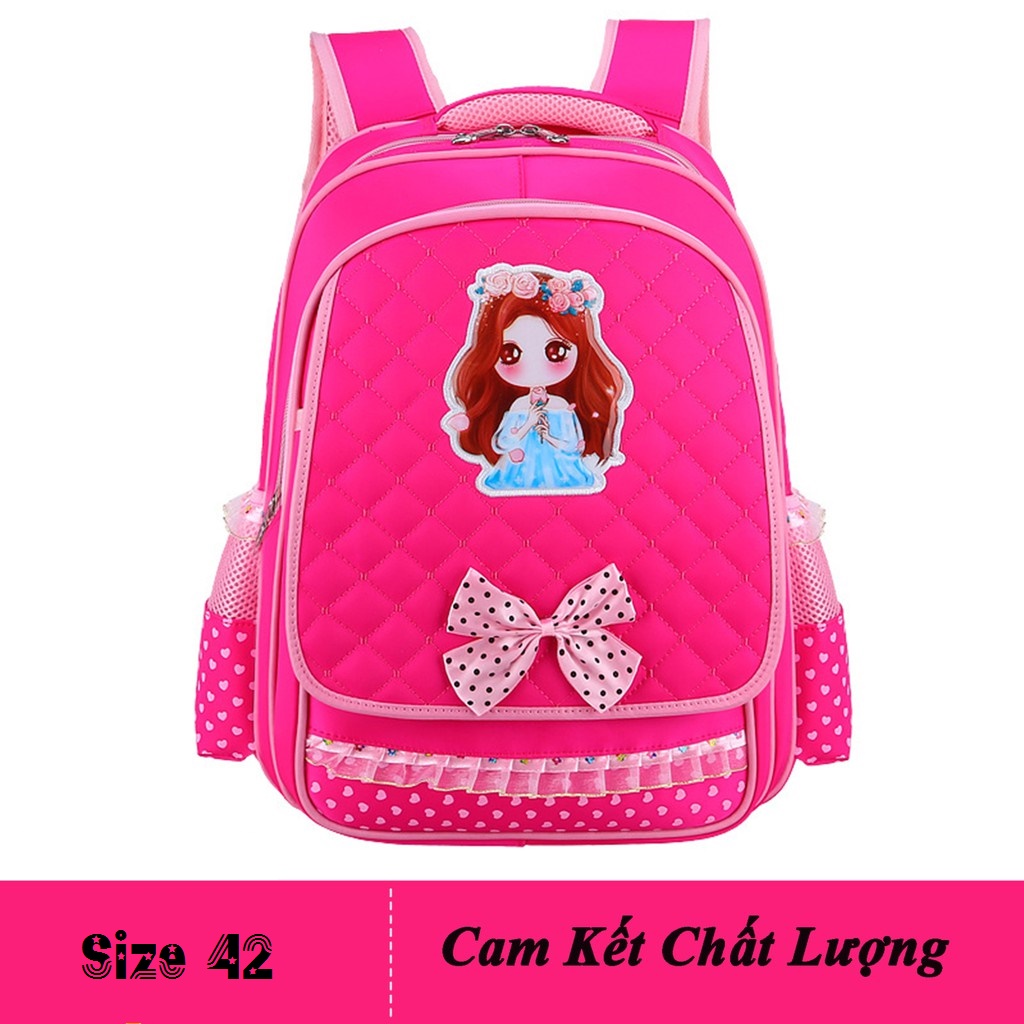 Balo Đi Học Cặp Sách Balo Học Sinh Chống Cho Bé Gái Từ Lớp 1 đến lớp 4 Chống Thấm Nước Có Phản Quang Nhiều Ngăn Họa Tiết Đẹp Đáng Yêu Cho Bé