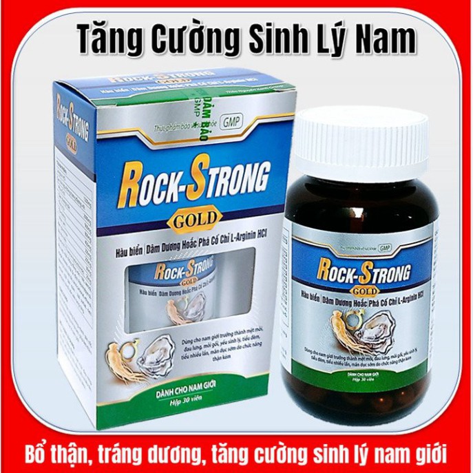 Hàu Biển Rock Strong Gold - Bổ thận tráng dương , tăng cường sinh lý- Hộp 30 Viên-tím than - Rock Strong Gold- tím than