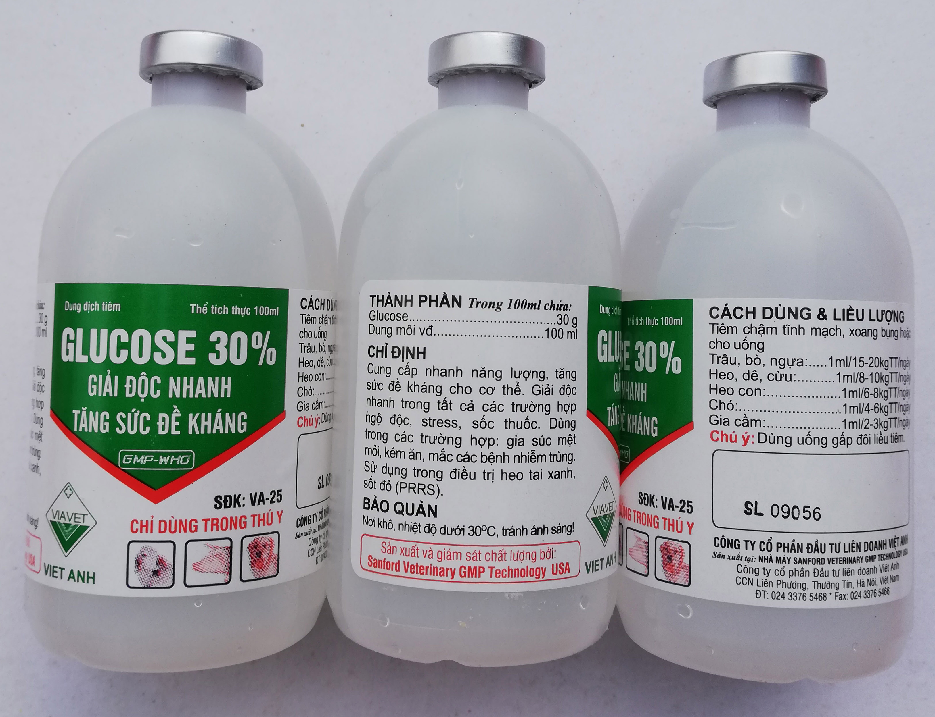 1 lọ 100 ml GLUCOZA 30 Phần trăm Giải độc nhanh tăng sức đề kháng cho chó mèo, gà đá, chim cảnh gia súc, gia cầm