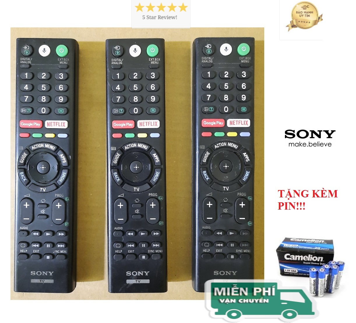 Remote điều khiển tivi sony giọng nói- hàng chính hãng theo tv bóc máy còn mới 90% bh 6 tháng- alex - tặng kèm pin