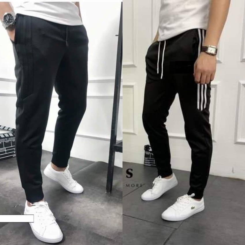 Quần jogger nam, quần thể thao nam nữ 3 sọc chất poly dầy dặn form chuẩn