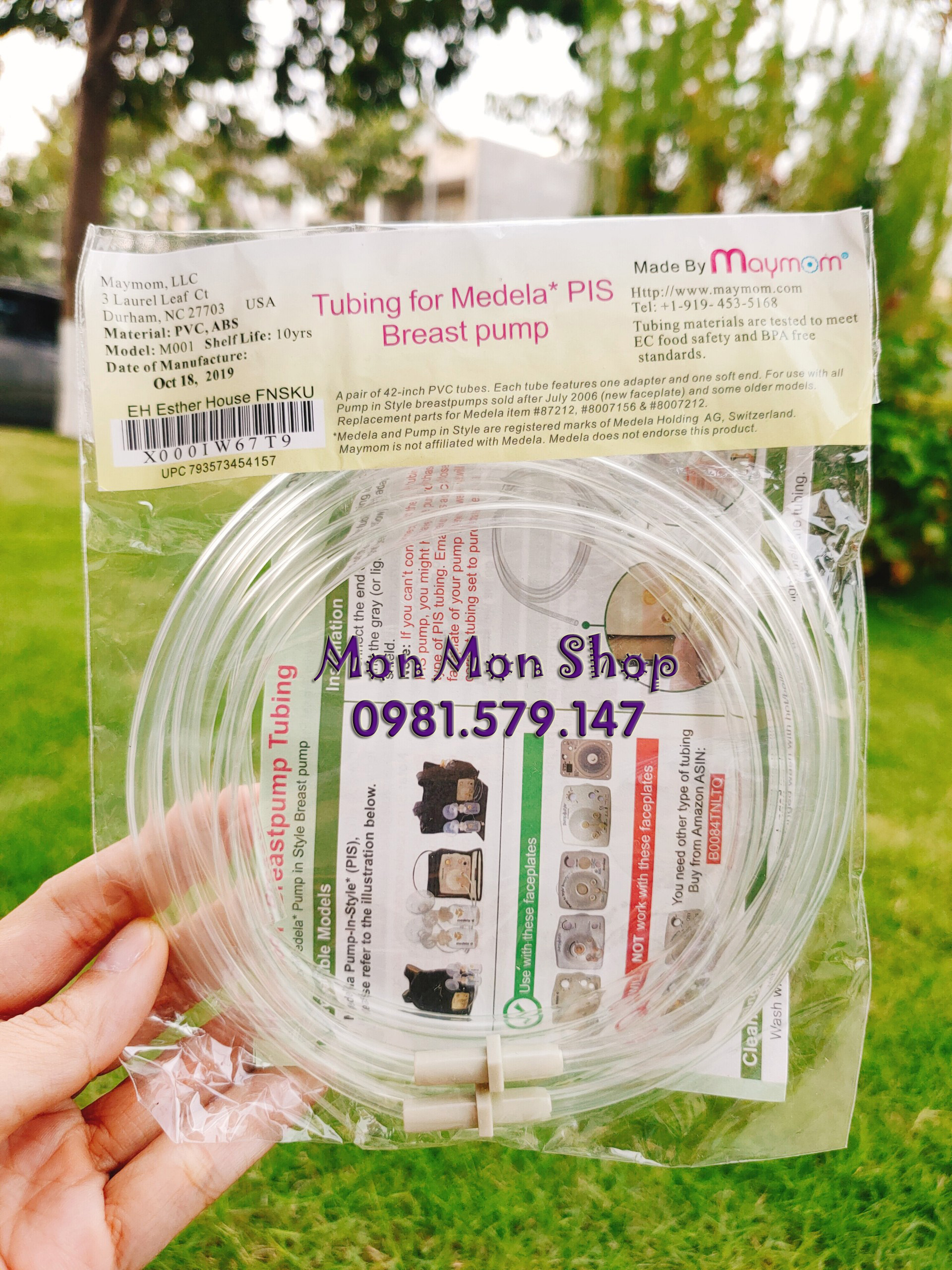 Nguyên túi - Bộ 2 dây nối hơi máy hút sữa Medela Pump - hiệu Maymom