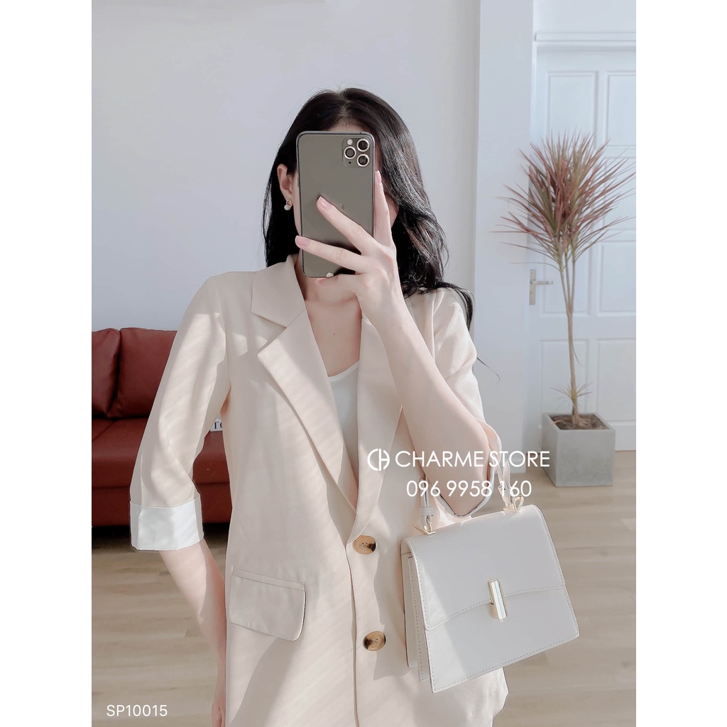 Set vest nữ áo tay lỡ hàng thiết kế cao cấp