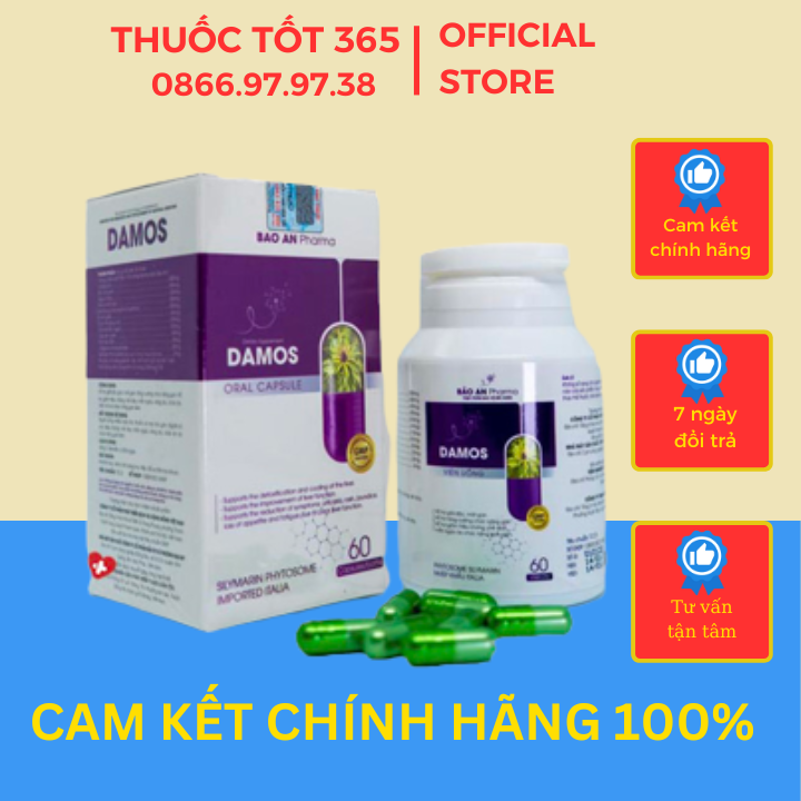 [CHÍNH HÃNG - HOÀN TIỀN] Viên Uống DAMOS  [CHÍNH HÃNG]  DAMOS giải pháp cho người viêm da vảy nến tổ