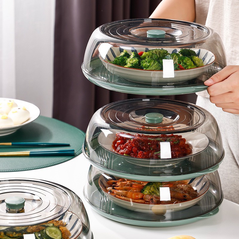 Lồng Bàn Gấp Gọn Giữ Nhiệt, Chống Bụi, Chống Côn Trùng Bay Vào Đồ Ăn, Khay Đựng Thực Phẩm Bằng Nhựa Dẻo Chất Lượng Cao