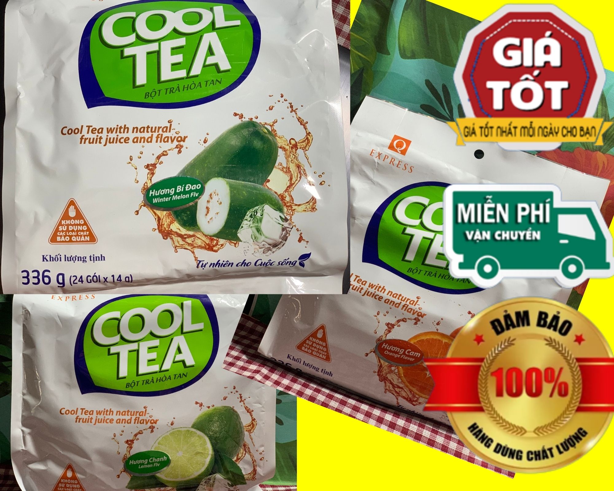 Trà chanh/cam/me/dâu hòa tan- hương vị tự nhiên
