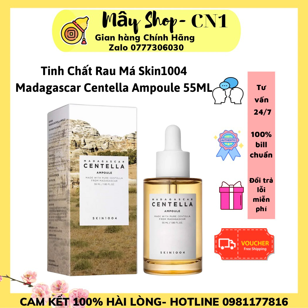Serum dưỡng da rau má ngừa mụn skin 1004 centella ampoule 55ml hàn quốc