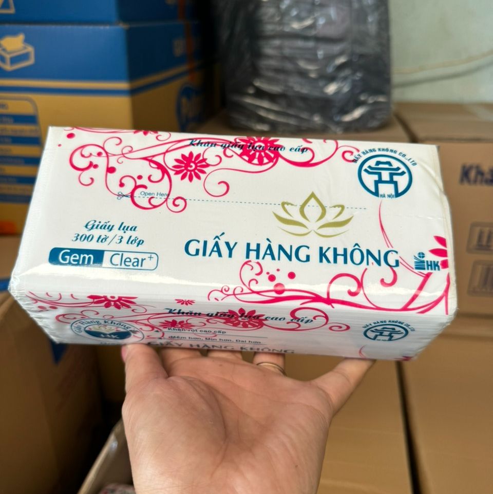 [HOÀN TIỀN 6%] Khăn giấy lụa rút 300 tờ, 3 lớp, giấy loai 1, siêu dai, mềm mịn