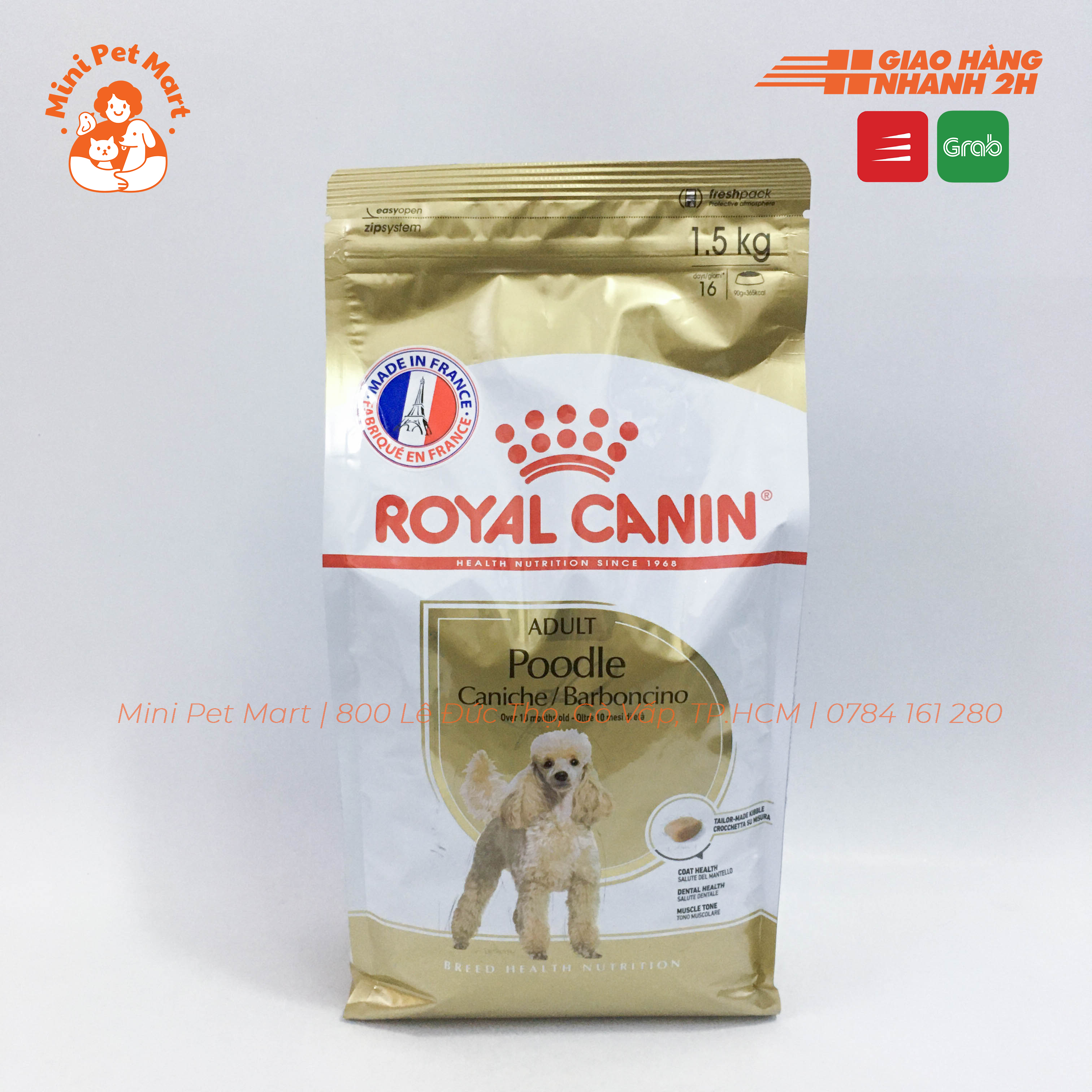 [HCM][1,5kg] Thức ăn hạt cho chó Poodle ROYAL CANIN