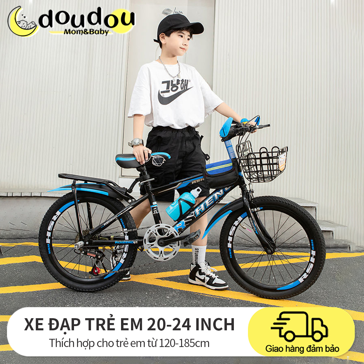 Xe đạp địa hình thể thao trẻ em 6-15 tuổi Kích thước 20-22-24 inch kèm gói quà tặng xe đạp