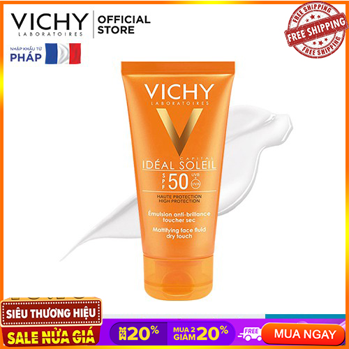 Kem chống nắng dành cho da dầu mụn, giảm các dấu hiệu lão hóa và kiềm soát bóng dầu vichi 50ml