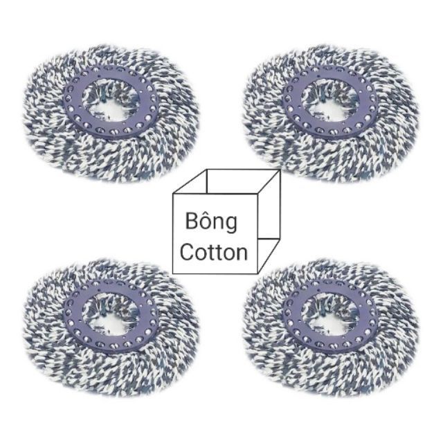 Bông Tròn cotton lau nhà thay thế cho cây lau nhà 360 độ