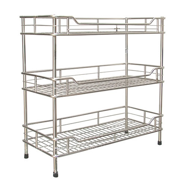 [HCM]KỆ INOX 3 TẦNG INOX CAO CẤP 60x40x75 cao