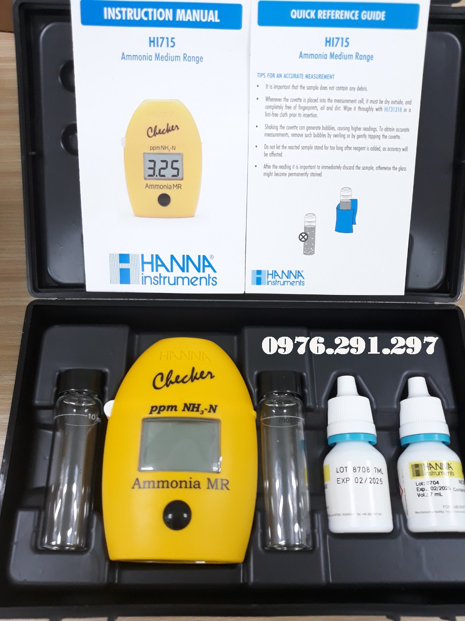 Máy đo NH3 trong ao nuôi thủy sản HI715 - Hanna Romania