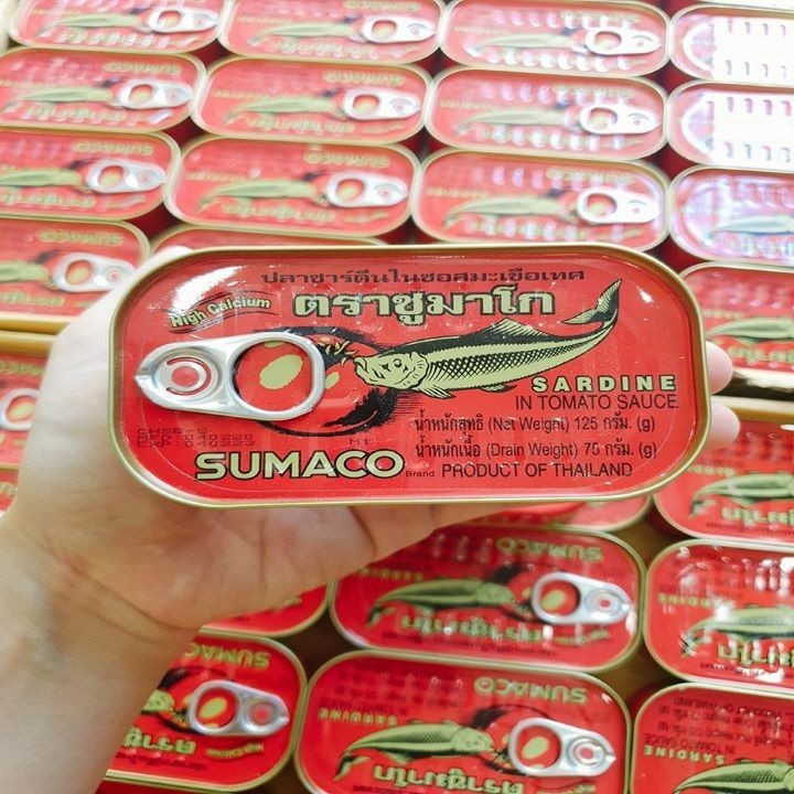 10 Hộp Cá mòi Sốt Cà Thái Lan SUMACO 125g Thượng Hạng