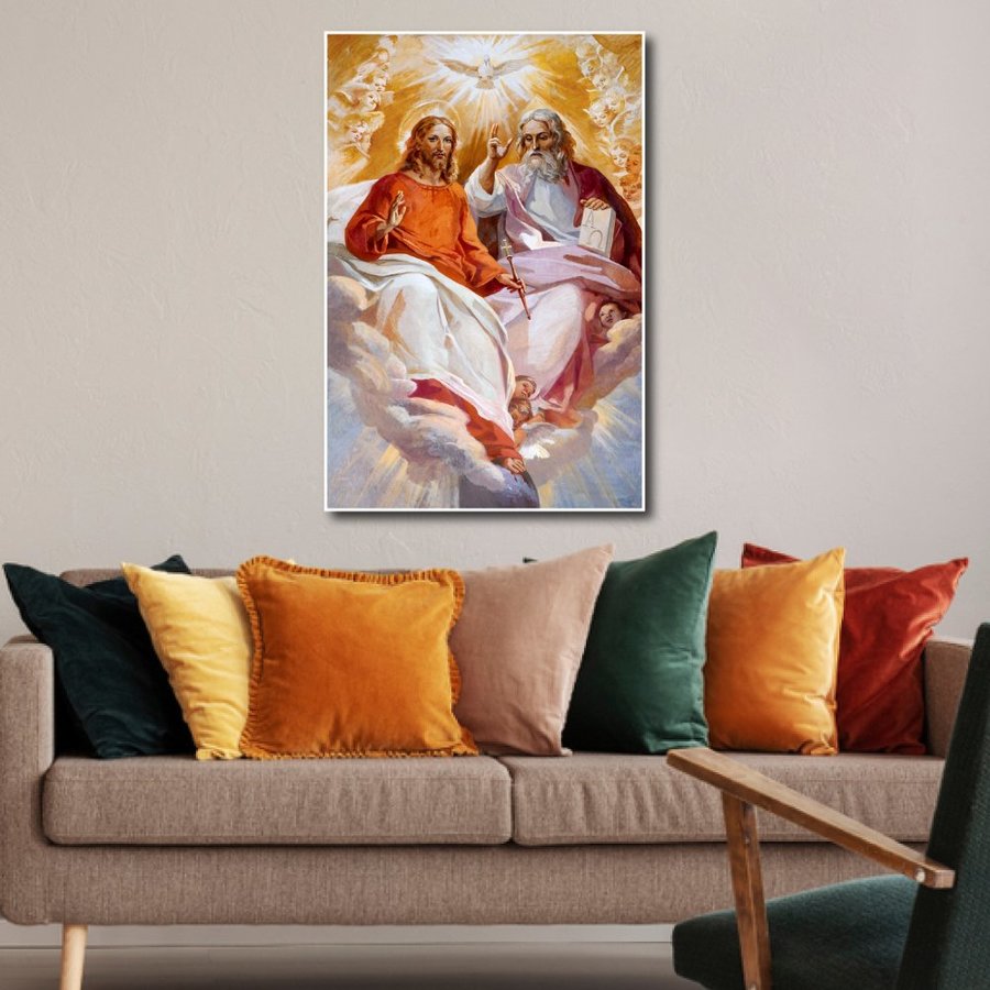 Tranh Gỗ Cao Cấp - Tranh Treo Tường Công Giáo - Thiên Chúa Thánh Linh