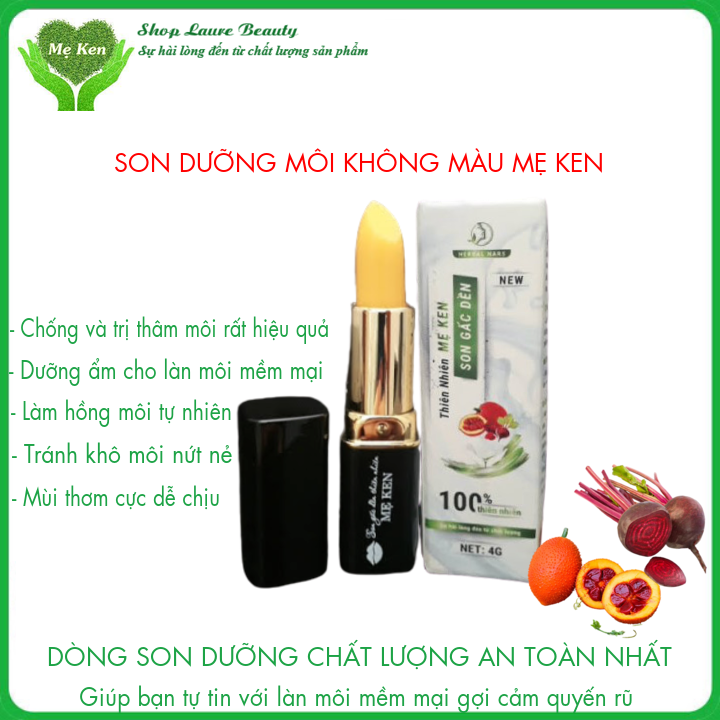 [FREESHIP MAX]Son Dưỡng Môi Không Màu Mẹ Ken, Tri Thâm Môi Chuyên Sâu, Loại Bỏ Thâm Môi, Môi Khô Nứt Nẻ Làm Môi Đỏ Hồng Tự Nhiên [Laure Beauty]