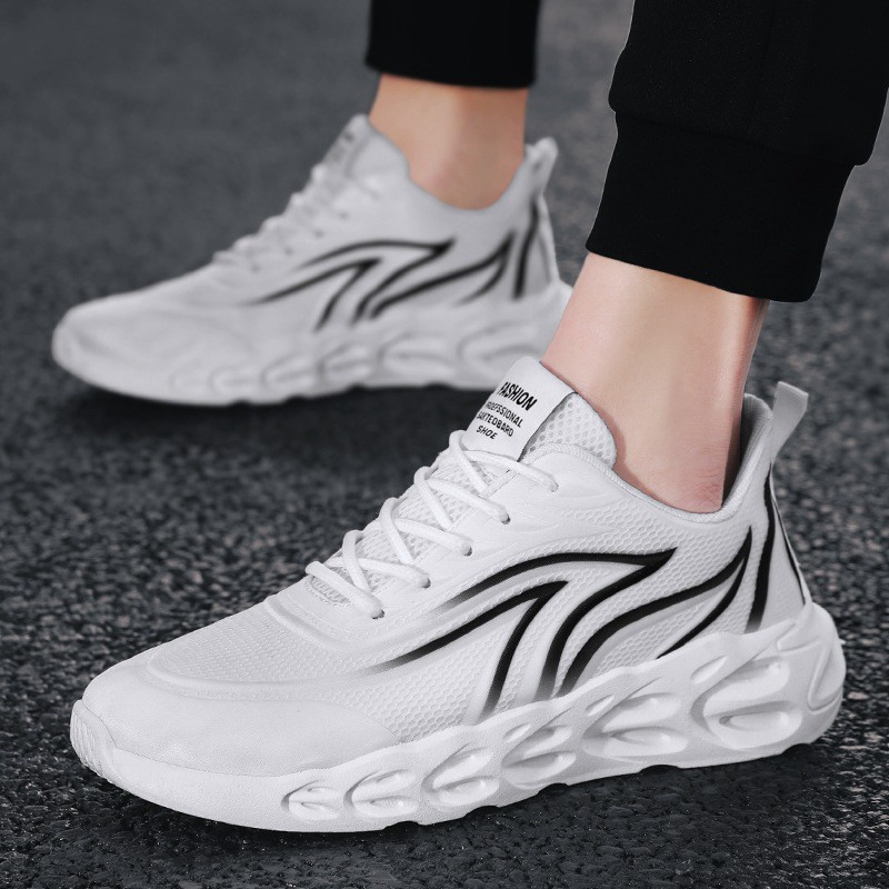 Giày Nam Sneaker Nam Cực Chất, 3 Màu: Trắng - Đen - Xanh Ngọc