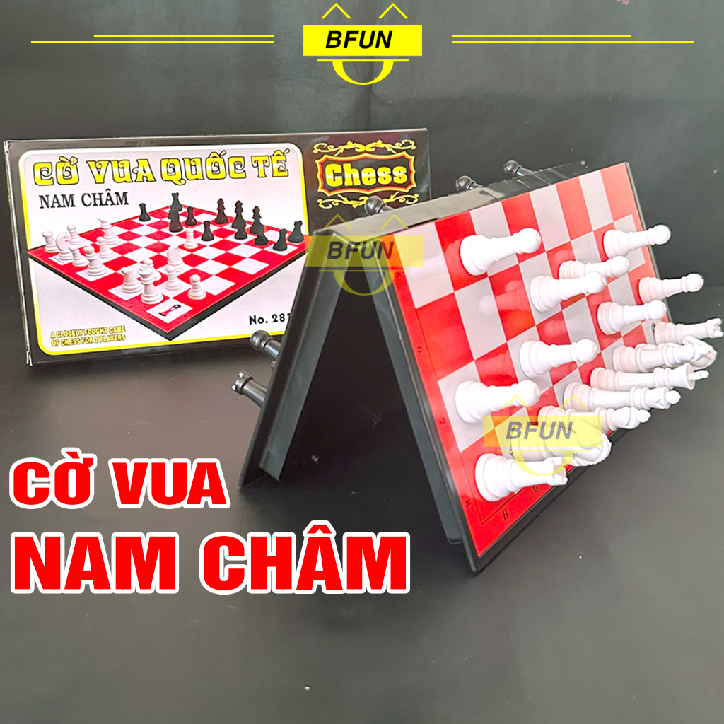 Bộ cờ vua nam châm cao cấp trung lê - cờ vua quốc tế đẹp xịn đồ chơi trẻ em trò chơi giải trí bfun