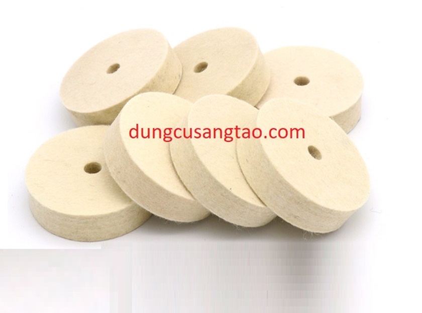 Đầu len cứng chà bóng / đĩa mài bóng bằng len D75mm