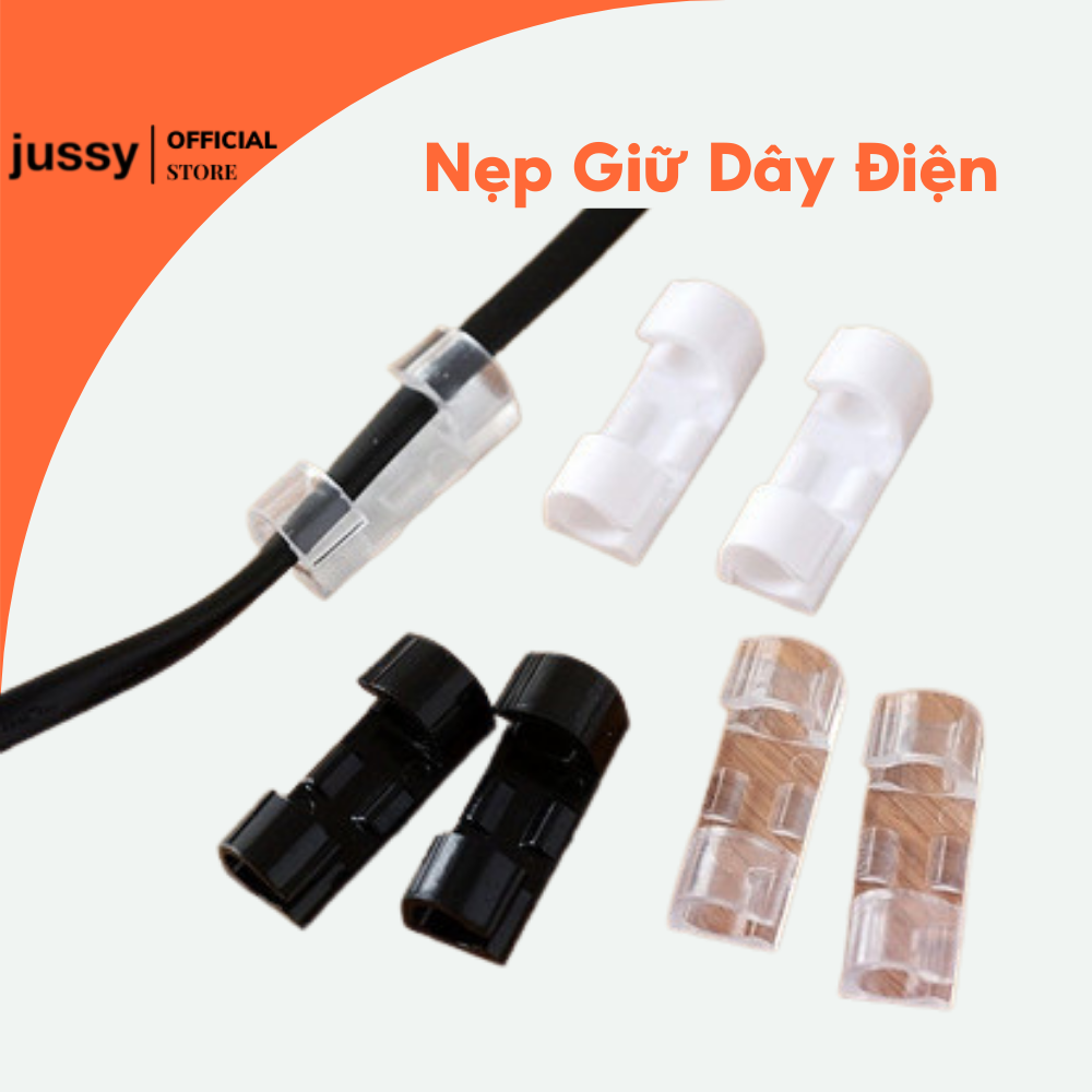 Bộ 16 Nẹp Dán Tường Cố Định Dây Điện Chống Rối - Kẹp Giữ Dây Cáp Sạc (Có Keo Dán 3M)
