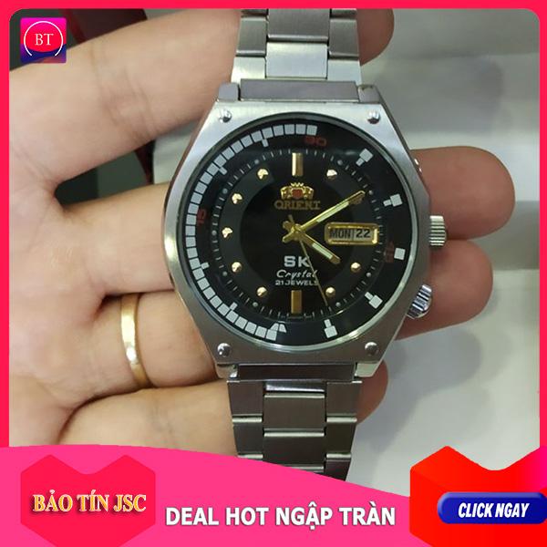 { RẺ VÔ ĐỐI }{ BẢO TÍN ĐỒNG HỒ SHOP SỊN LAZADA } ĐỒNG HỒ SK ORIENT NHẬT BẢN MẶT ĐEN BẢN ĐỘC ĐÁO+ HỘP ORIENT + THẺ BẢO HÀNH