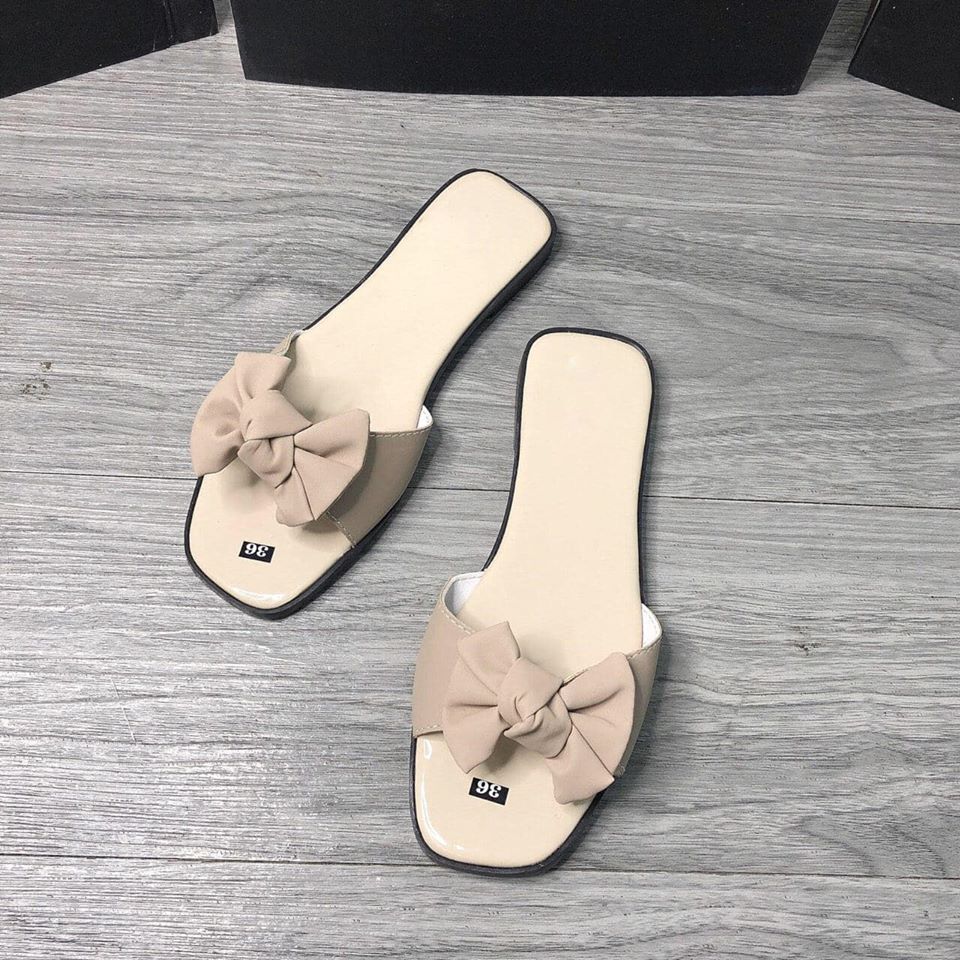 Dép nữ/ Dép thời trang thắt nơ siêu xinh kèm ảnh thật