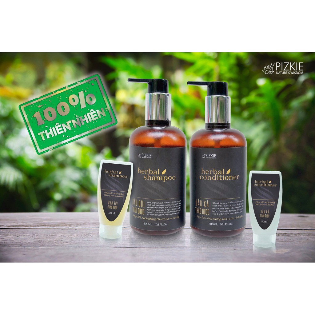 [HCM]Combo Dầu gội - xả tri gàu PIZKIE 600ml - Hết gàu ngứa mềm mượt kích thích mọc tóc