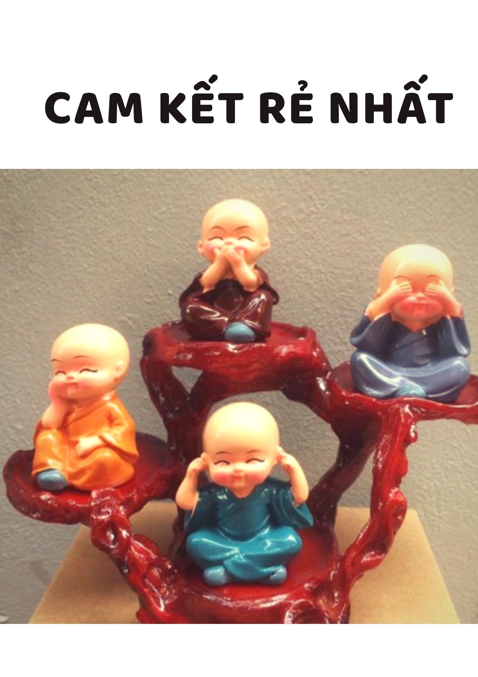 ĐẾ TƯỢNG TỨ KHÔNG kèm tượng chú tiểu bốn không ( Loại đẹp ), đóng gói quà tặng tết, trang trí TẶNG KÈM TƯỢNG PHẬT cho ngày tết sum vầy