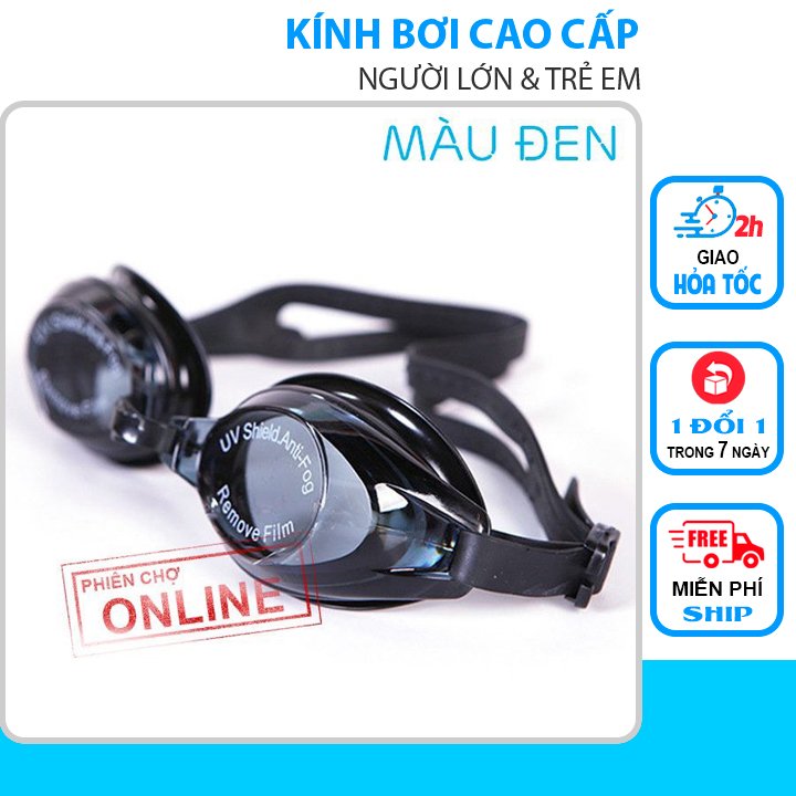 Kính bơi người lớn chống sương mù siêu rõ-có hộp