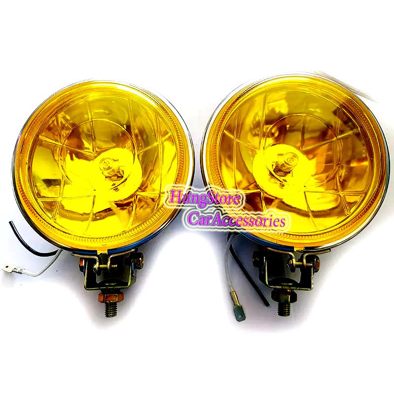 2 đèn pha ô tô trợ sáng chất lượng cao,đèn phá sương inox,đèn gáo inox xe tải