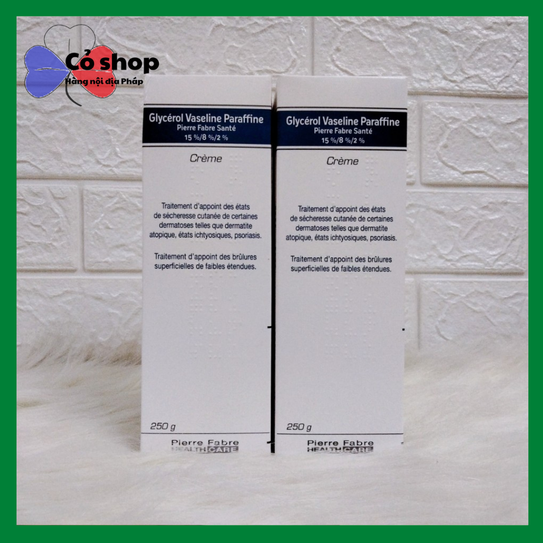 Kem dưỡng da nẻ, chàm glycerol vaseline paraffine 250g - hàng pháp mẫu mới