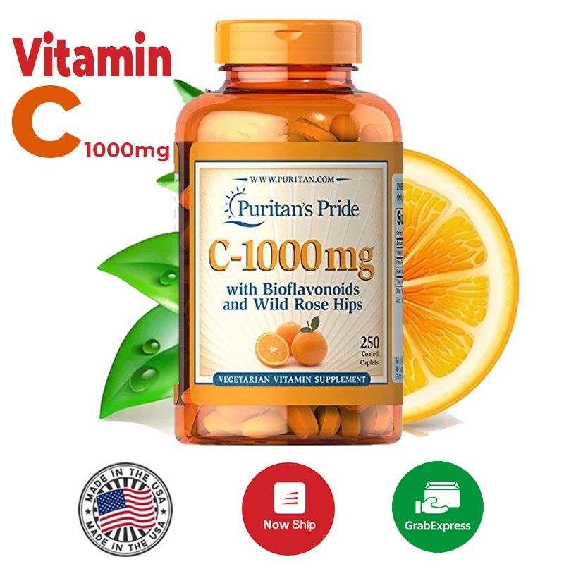 Vitamin C 1000mg dạng viên uống dưỡng trắng giảm thâm tốt hơn gấp nhiều lần dạng serum Vitamin C 1000mg Puritan's Pride 250 viên