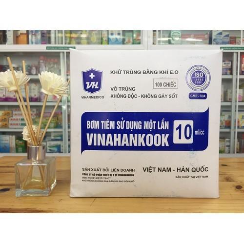 Bơm kim tiêm vô trùng 10cc vinahankook hộp 100 cây