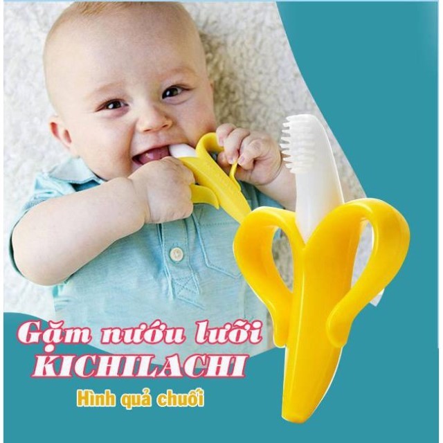 Gặm nướu Kichi cho bé, gặm nướu hươu, chuối Luva Kids