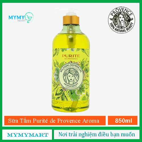 Sữa tắm purité thư giãn tinh dầu hương thơm aroma 850ml
