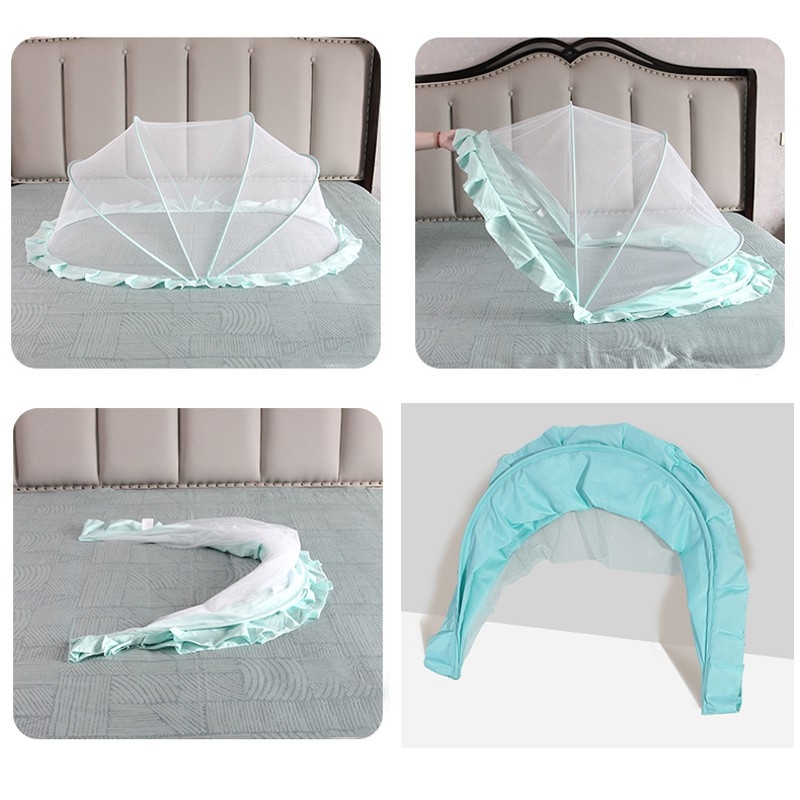 NiceBorn Mùng chụp tự bung cho em bé lưới chống muỗi bảo vệ giấc ngủ