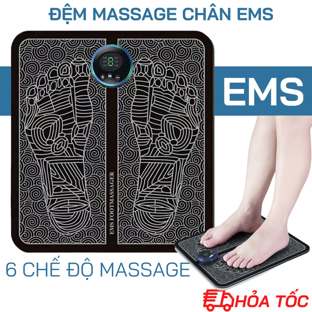 THẢM ĐIỆN MASSAGE CHÂN TRỊ LIỆU EMS GIÚP LƯU THÔNG KHÍ HUYẾT, GIẢM ĐAU NHỨC - ĐỆM MASSAGE CHÂN BẰNG ĐIỆN SINH HỌC EMS NGĂN NGỪA CHUỘT RÚT, TAI BIẾN - THÚC ĐẨY LƯU THÔNG MÁU HIỆU QUẢ NHẤT