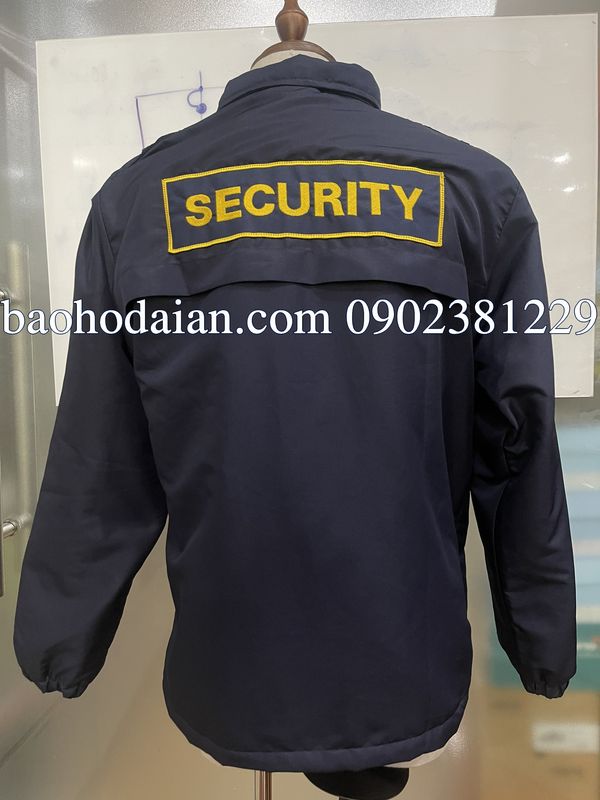 Áo khoác bảo vệ lót trần bông thêu chữ SECURITY