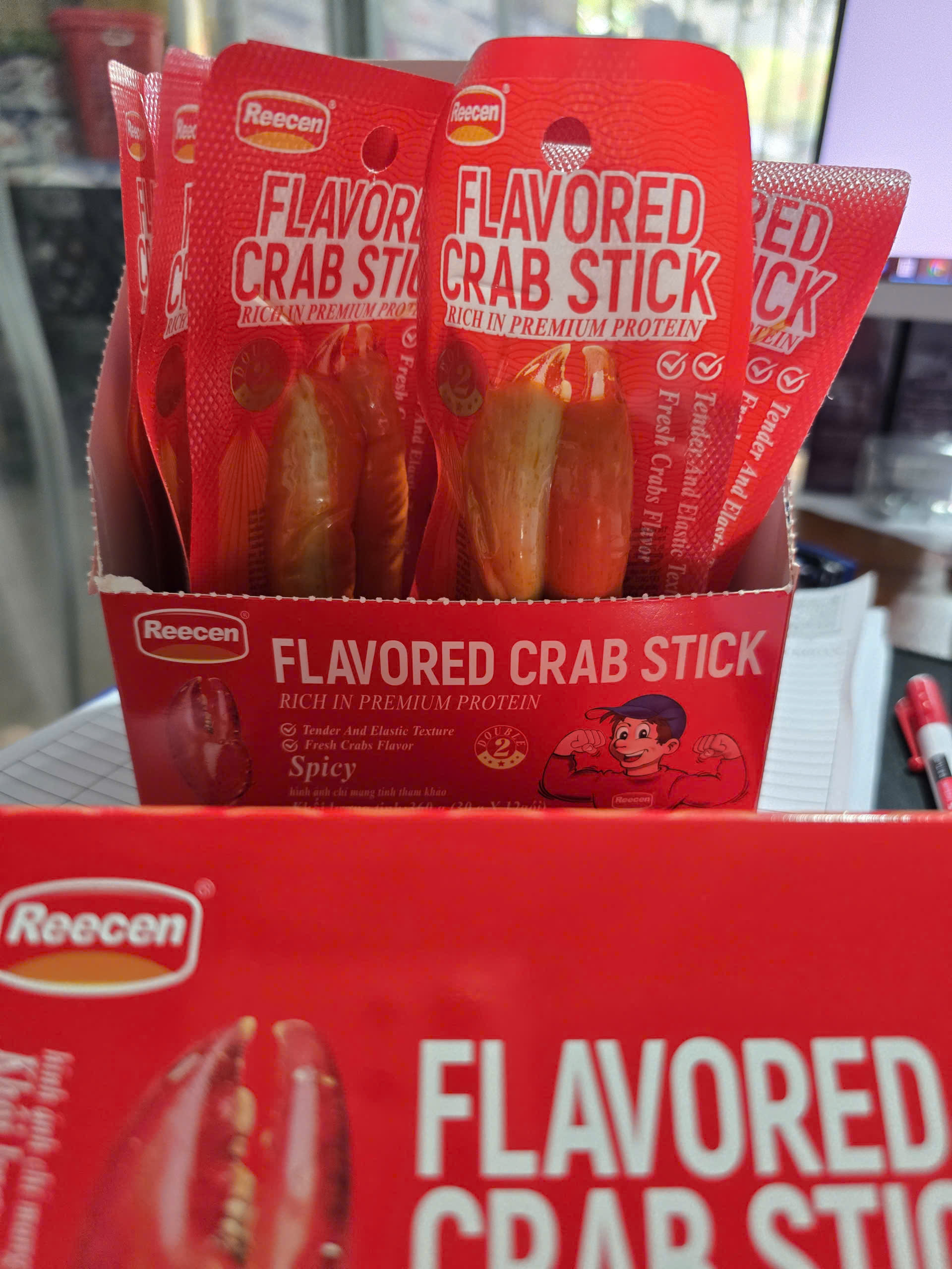 Thanh Cua Reecen 30g – Flavored Crab Stick – Ăn Vặt Thơm Ngon, Dai Mềm, Tiện Lợi 30g/gói – 12 gói/hộp